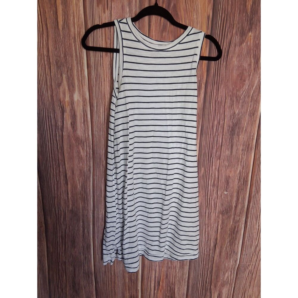 Old navy striped sleeveless tank dress size small nautical coastal casual